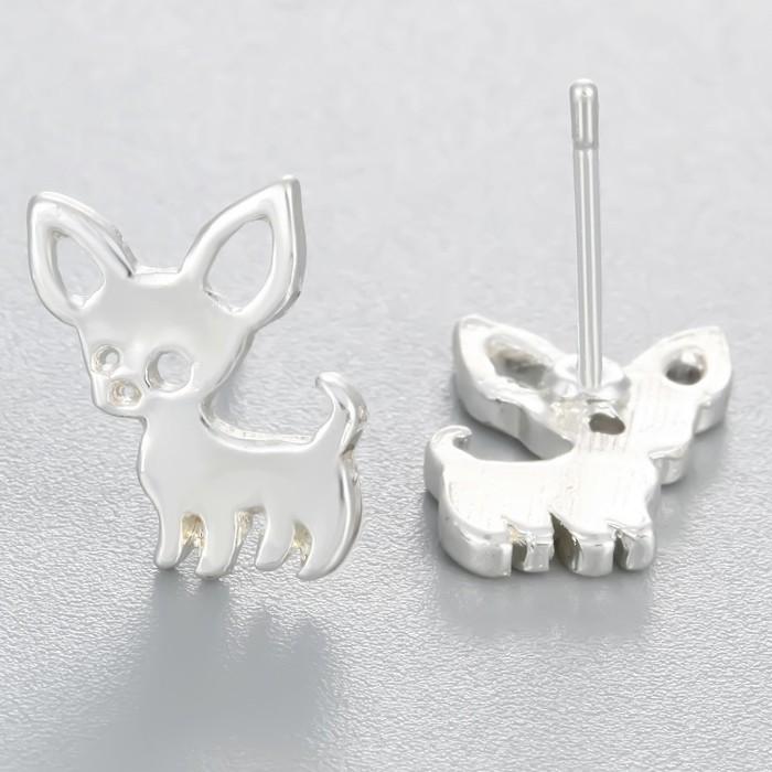 チワワ ピアス シンプル スタッドピアス アクセサリー 犬 いぬ イヌ 可愛い ガーリー シルバー ゴールド 大人 レディース 結婚式 披露宴 お呼ばれ ギフト |  | 04