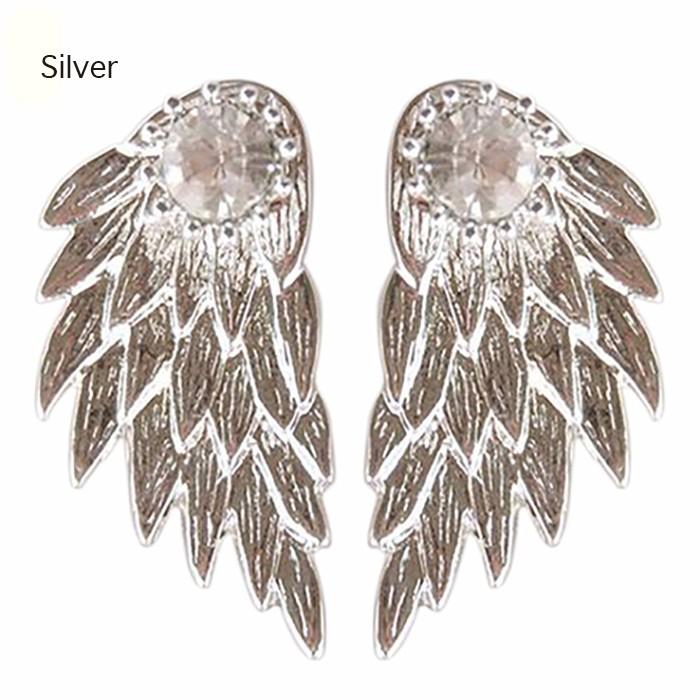 ピアス 羽根 羽 ウィング キュービックジルコニア CZ 鳥 翼 かっこいい