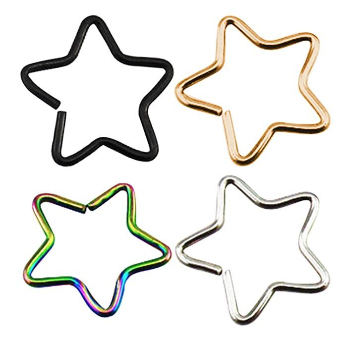 ねじる 装着 ワイヤー ピアス ハート スター ボディピアス 可愛い ビンテージ アクセサリー 大人可愛い ガーリー 316Lステンレス 金属アレルギー対応 |  | 04