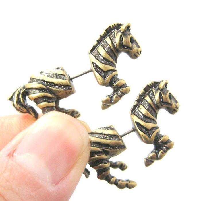 シマウマ ピアス ビンテージ 馬 ゼブラ 可愛い アクセサリー 大人 可愛い ガーリー シルバー ゴールド ハロウィン パーティ バックキャッチ ウマ |  | 01