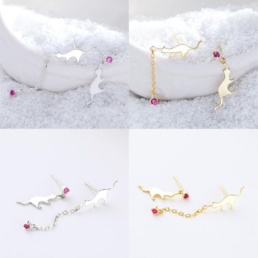 キャット ピンク キュービックジルコニア 猫 ネコ ねこ silver925 シルバー925 可愛い アクセ CZ ガーリー シルバー ゴールド パーティ |  | 01