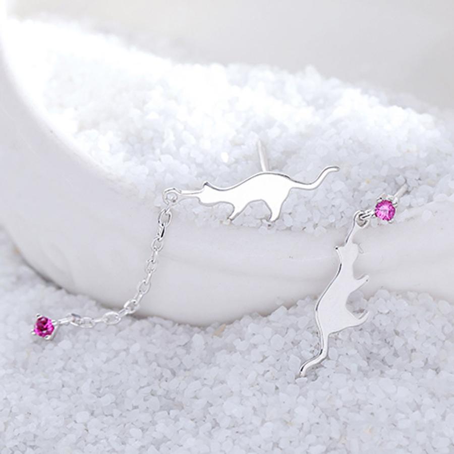 キャット ピンク キュービックジルコニア 猫 ネコ ねこ silver925 シルバー925 可愛い アクセ CZ ガーリー シルバー ゴールド パーティ |  | 05