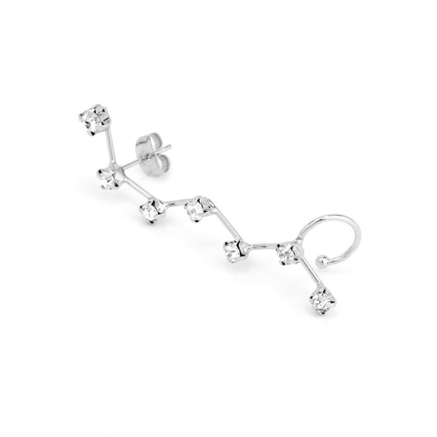 ピアス 星 スター 星座 北斗七星 イヤーカフ CZ ラインストーン