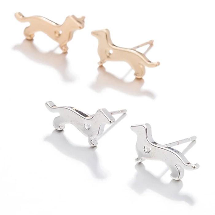 ダックスフント ピアス 犬 ダックス ダックスフンド イヌ ドッグ シンプル ハート レディース ビンテージ アクセ 大人 可愛い ガーリー シルバー ゴールド |  | 01
