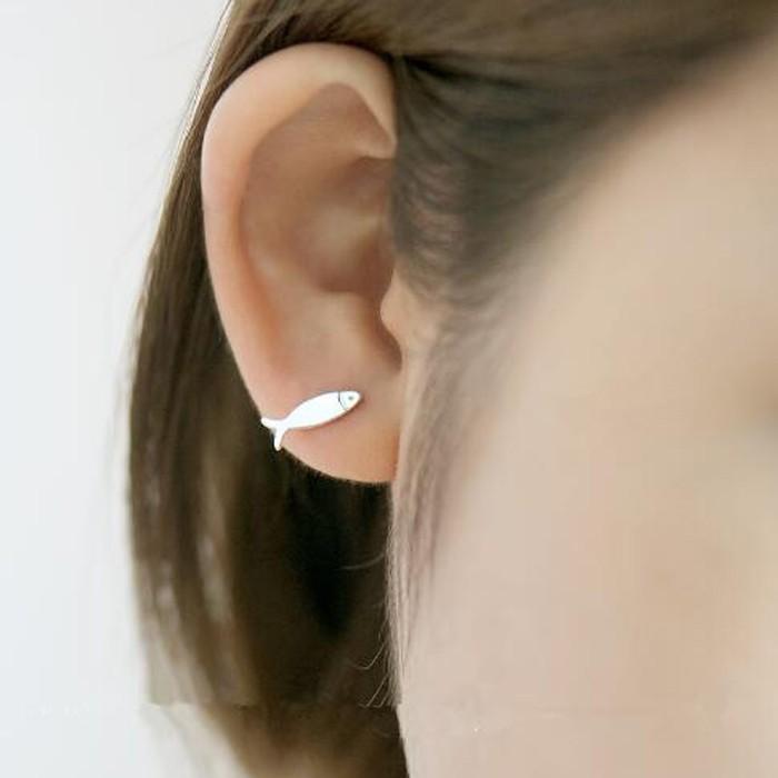 ピアス 猫 魚 ネコ フィッシュ アニマル レディース 子猫 流行 シルバー ギフト ドロップ 揺れる 可愛い スタッドピアス アクセサリー ガーリー マリン 送料無料 |  | 04