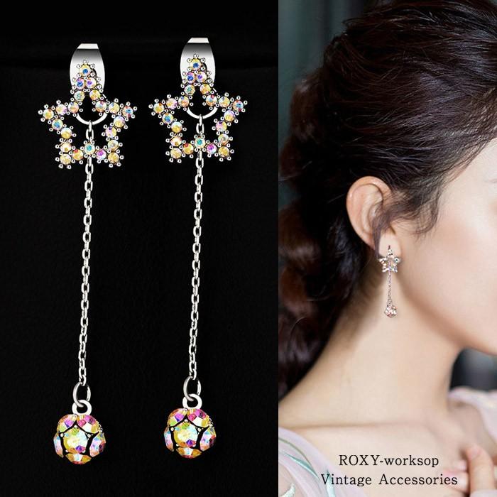 STAR JEWELRY✳︎⭐︎クリスタル（水晶）ロングピアス ムーン | ロングピアス | スタージュエリー公式オンラインストア