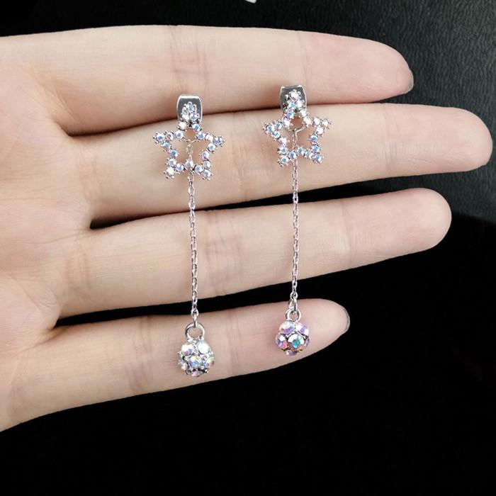 ピアス 星 ラインストーン 人気 流行 スター ジュエリー 五芒星