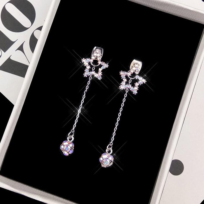ピアス 星 ラインストーン 人気 流行 スター ジュエリー 五芒星