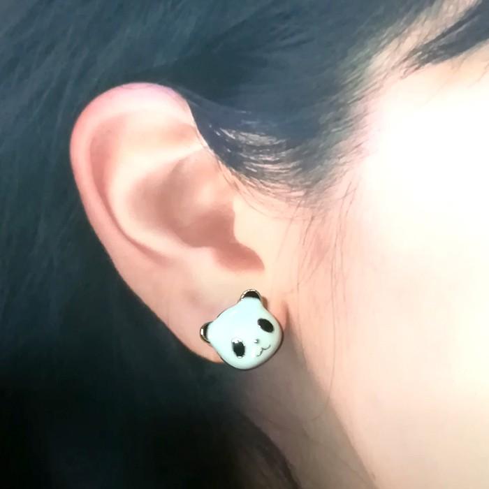 ピアス パンダ エナメル ポップ アクセサリー 可愛い ガーリー