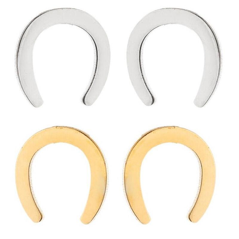 送料無料 ラッキーホースシュー ピアス  馬蹄 U字 シンプル 馬 マイクロ  ジルコン ラグジュアリー スタッドピアス ベビー 女性 動物 ステンレス | 