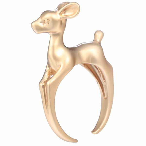 リング 指輪 バンビ フープ ヴィンテージ 鹿 可愛い シカ アクセ ガーリー ポップ メルヘン ハロウィン クリスマス トナカイ ゴールド シルバー レディース |  | 03