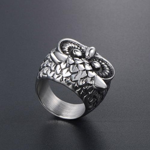 リング 指輪 フクロウ ステンレス サージカルステンレス シルバー ふくろう 梟 鳥 鳥雑貨 インコ オウム アクセサリー シルバー steel レディース リアル |  | 01