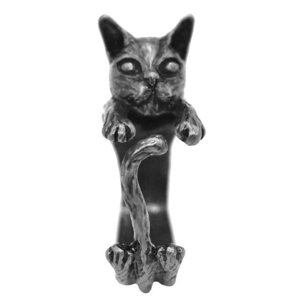 リング 指輪 ネコ 猫 リアル フープ フープリング フリーサイズ ゆびわ レディース ギフト アクセサリー ゴシック ロリータ パンク ハロウィン パーティ |  | 01