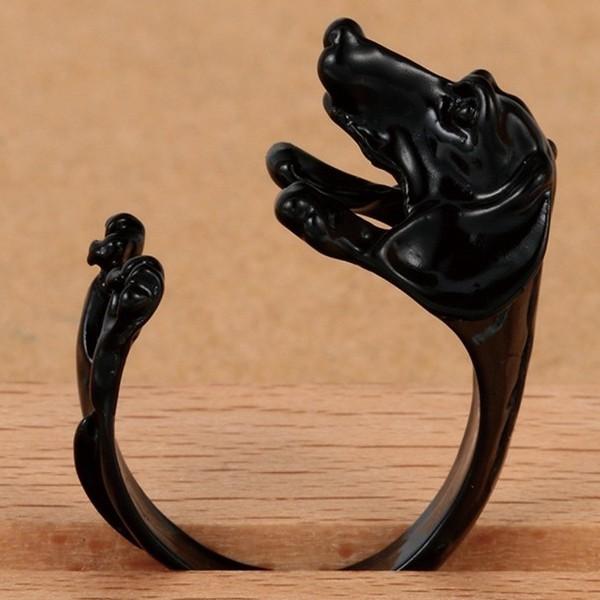 リング 指輪 ダックスフンド フープリング フープ リアル 犬 イヌ いぬ