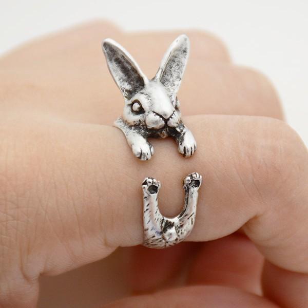 ラビット フープ フープリング リアル ウサギ うさぎ 兎 9〜23号 指輪 ゆびわ フリーサイズ アクセサリー レディース パーティ 可愛い  ギフト |  | 03