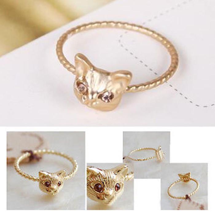 リング 指輪 猫 ネコ キャット キュービックジルコニア CZ クリスタル ブラック シルバー ゴールド ギフト プレゼント 誕生日 ガーリー ハロウィン アクセ |  | 04