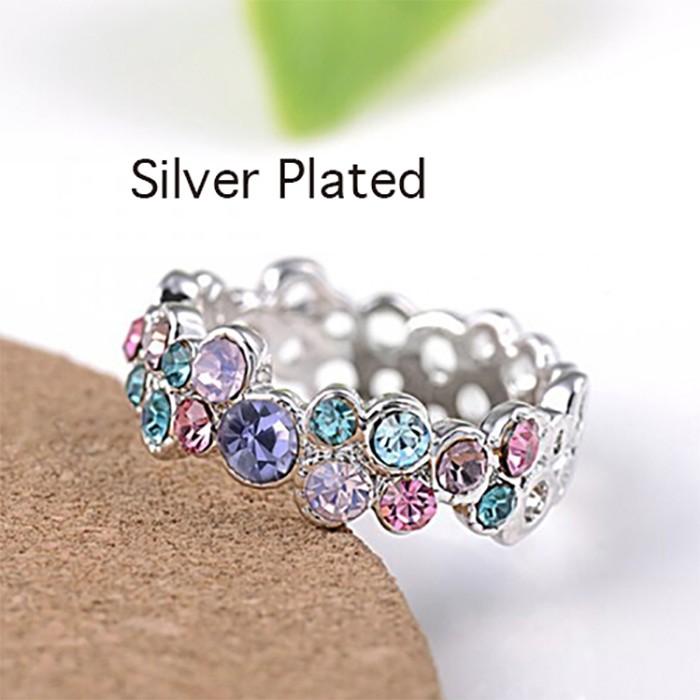 リング 指輪 カラフル cz キュービックジルコニア ストーン ガーリー ヴィンテージ ゆびわ フリーサイズ アクセサリー エレガント 人気 プレゼント レディース |  | 03