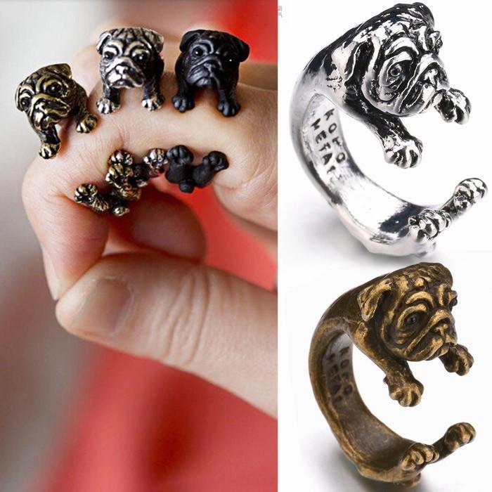 リング 指輪 ブルドック パグ リアル ガーリー ヴィンテージ 犬 イヌ いぬ ゆびわ フリーサイズ アクセサリー エレガント 高品質 スチームパンク おしゃれ |  | 02