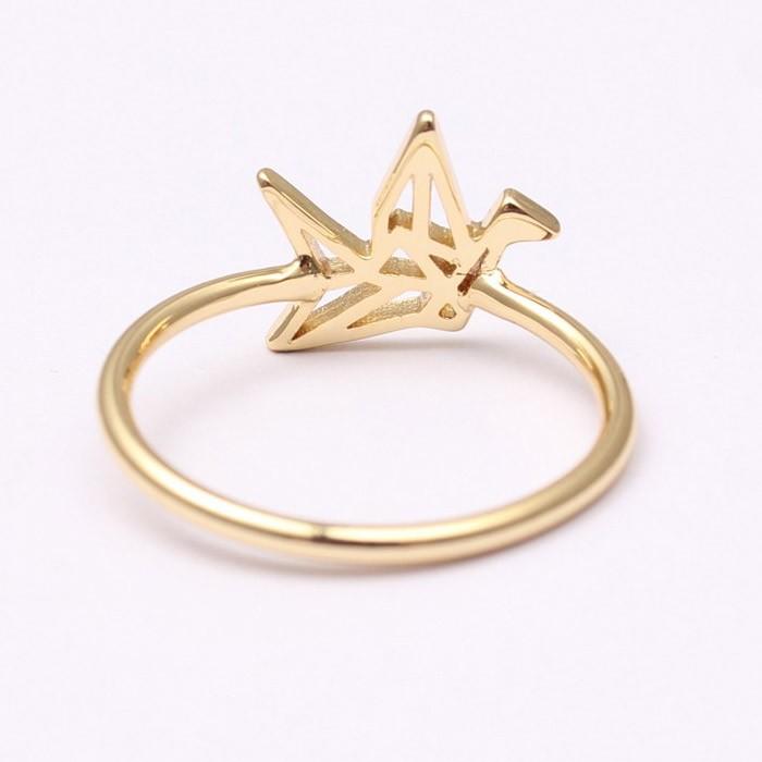 鶴 折り紙 リング 指輪 ガーリー ヴィンテージ 鳥 和風 和物 日本 浴衣 ゆびわ フリーサイズ アクセサリー エレガント 高品質 レディース ツル 鳥 |  | 03