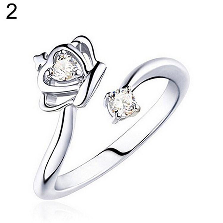 クラウンキュービックジルコニアリング シルバー925 CZ 指輪 ゆびわ フリーサイズ アクセサリー エレガント 高品質 人気 プレゼント レディース silver925 |  | 01