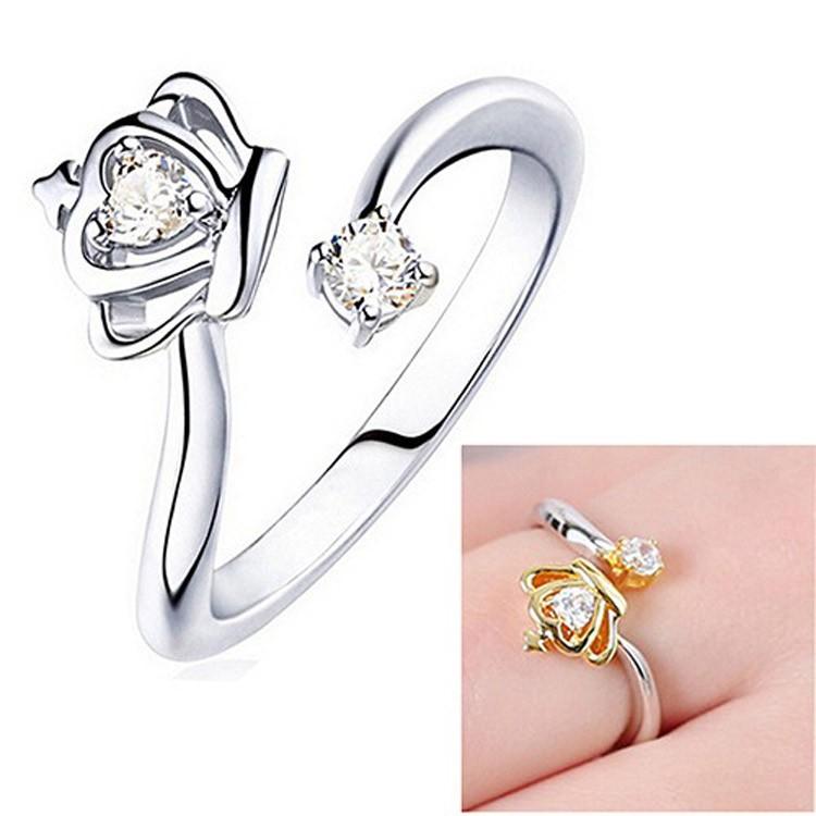 クラウンキュービックジルコニアリング シルバー925 CZ 指輪 ゆびわ フリーサイズ アクセサリー エレガント 高品質 人気 プレゼント レディース silver925 |  | 15