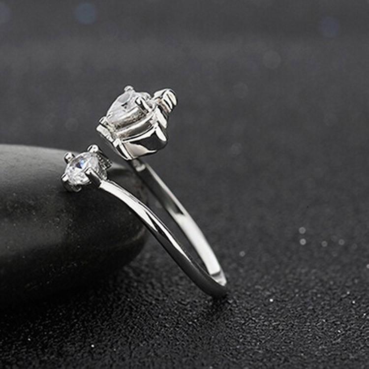 クラウンキュービックジルコニアリング シルバー925 CZ 指輪 ゆびわ フリーサイズ アクセサリー エレガント 高品質 人気 プレゼント レディース silver925 |  | 05