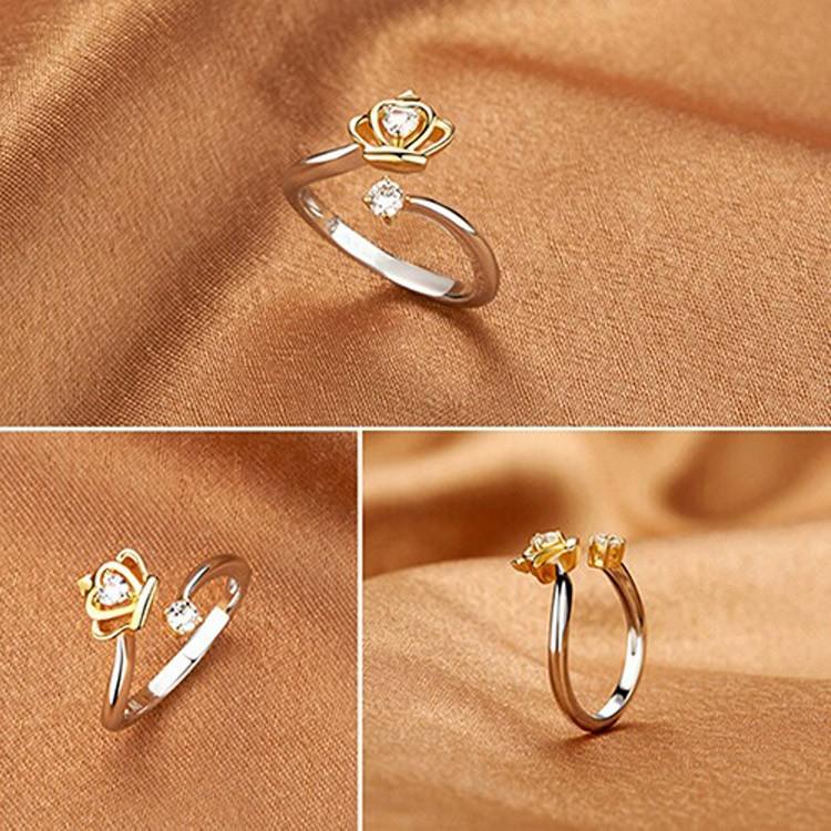 クラウンキュービックジルコニアリング シルバー925 CZ 指輪 ゆびわ フリーサイズ アクセサリー エレガント 高品質 人気 プレゼント レディース silver925 |  | 08