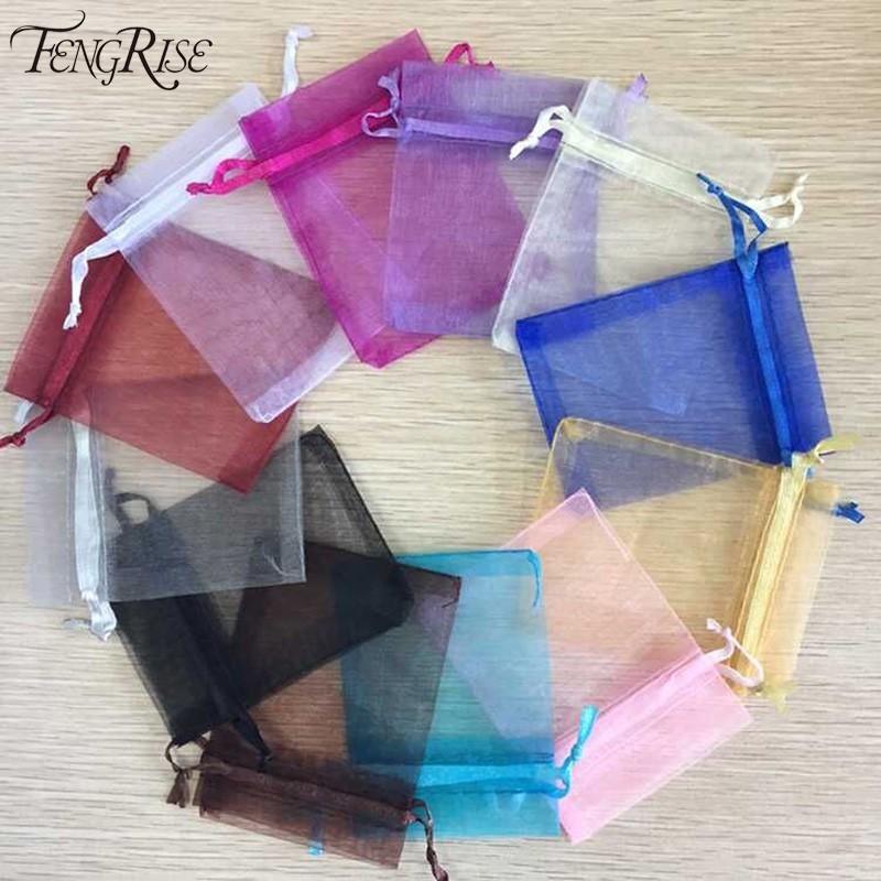 10枚入り オーガンジー巾着袋 無地 アクセサリーバック ラッピング ギフト リボン オーガンジー 巾着袋 シンプル プチプラ 安い | 