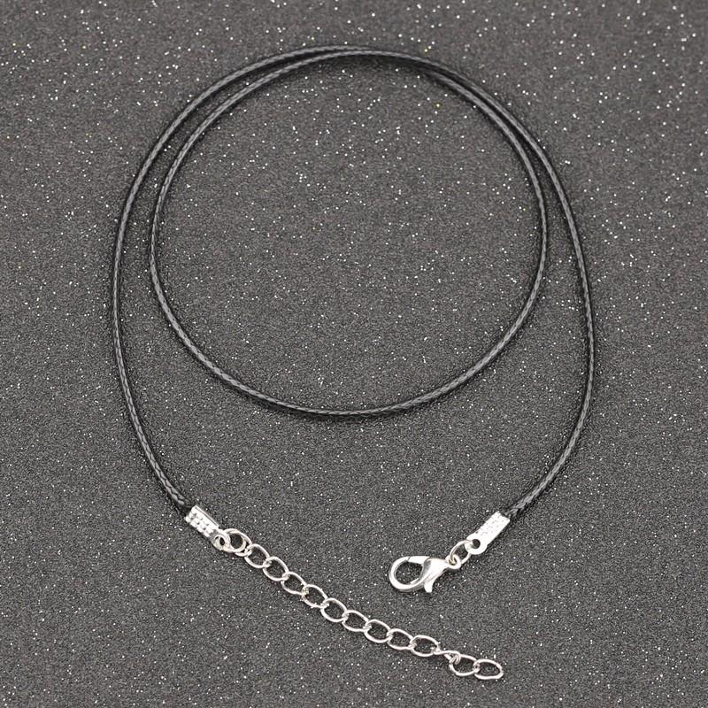 1本入り 革紐 ネックレス用 カニカン アジャスター付 レザー 素材 ハンドメイド DIY 手作り 革 チェーン | 