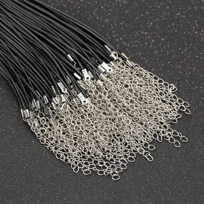 1本入り 革紐 ネックレス用 カニカン アジャスター付 レザー 素材 ハンドメイド DIY 手作り 革 チェーン |  | 02