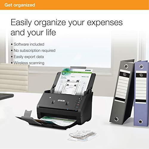 特別価格 Epson Workforce ES-500 WR Wireless Color Receipt&Document Scanner for PC and Mac、Auto Document Feeder (ADF) 、ブラック