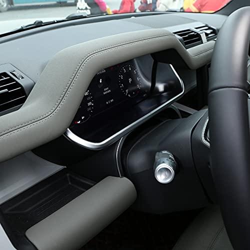 安い直販店 YIWANG Instruments Panel Cover Dashboard Panel Display Frame Decor Interior Accessories for Land Rover Defender 90 110 2020-2022 (シルバー)