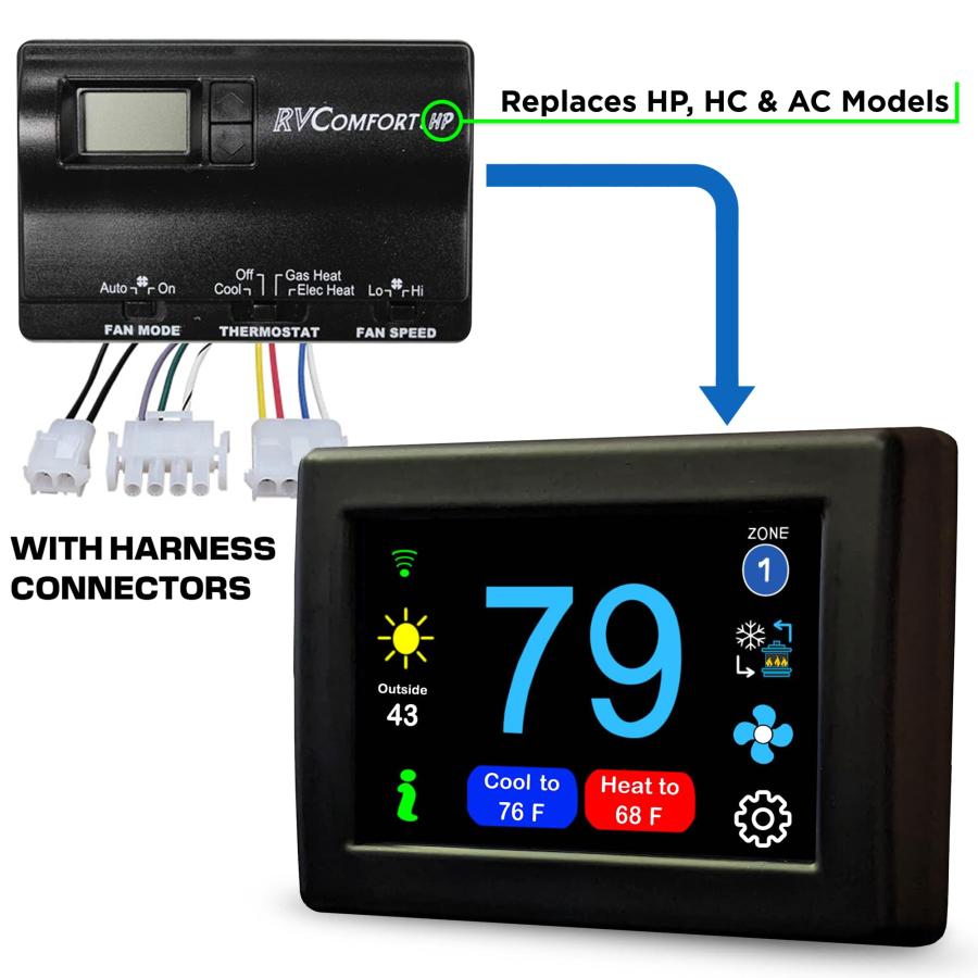 【未着用品】 MICRO-AIR EasyTouchサーモスタットWiFi Bluetooth交換RVサーモスタットColeman ASY-354-X 01対応