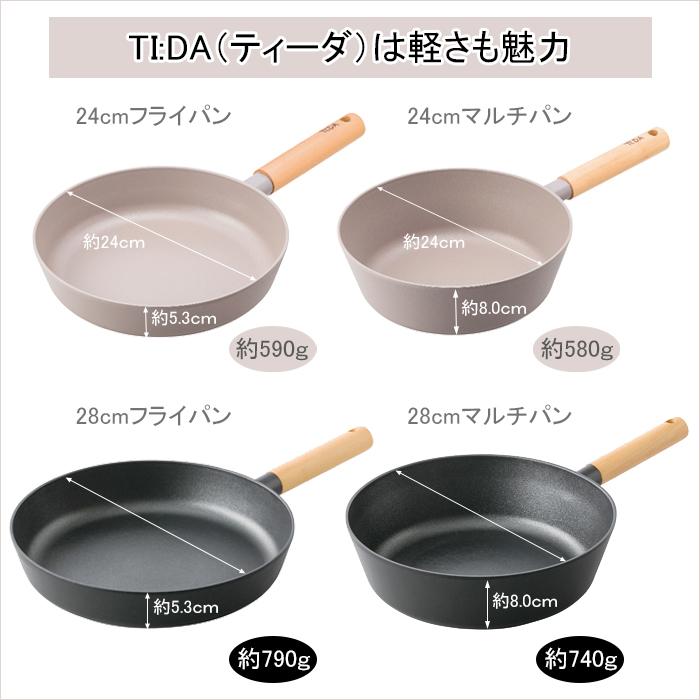 フライパン ih 28cm チタン＆ダイヤモンド IH対応 Wコーテイング TIDA ティーダ フッ素樹脂加工 PFOAフリー おしゃれ フライパン 軽い 焦げ付かない 軽量｜royal-g｜08