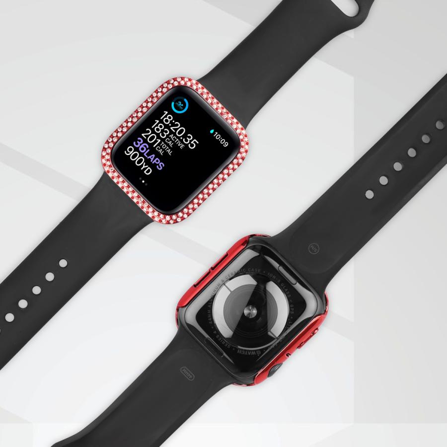 アップルウォッチ カバー ダブルラインきらきらストーン付き アップルウォッチ カバー ダブルラインきらきらストーン付き