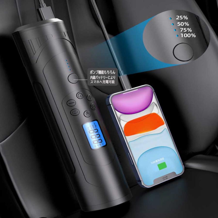 電動空気入れ　スリムボディ Amazon | CYCLAMI 自転車 空気入れ 150PSI気圧表示 携帯 電動