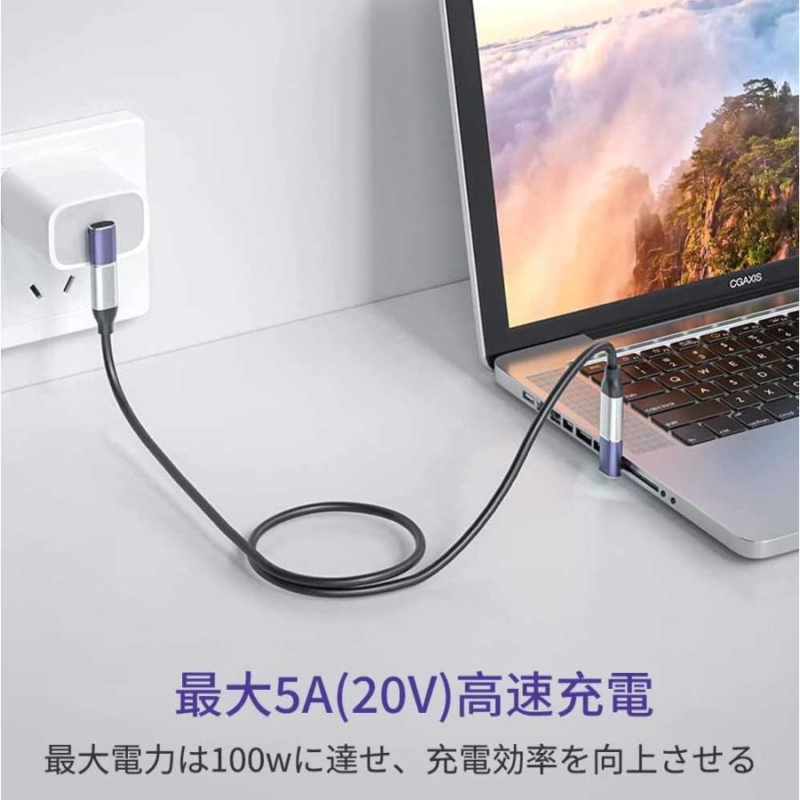 USB 4.0 Type C 変換アダプタ1個 タイプC 延長アダプタストレート Ｌ字 U型 USB4.0延長アダプタ 40Gbps高速転送 PD100/5A急速充電 90度 8K@60Hz映像出力対応｜royal-monster｜14