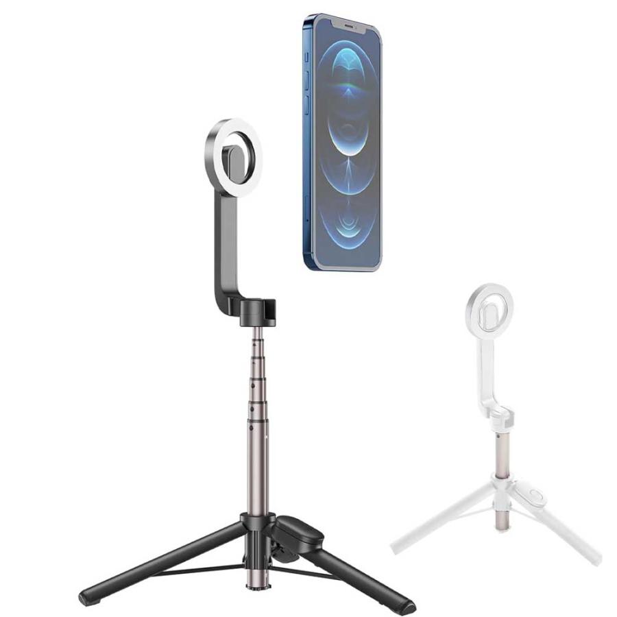 送料無料 Magsafe 対応 自撮り棒 Bluetoothリモコン付 三脚 10m遠隔