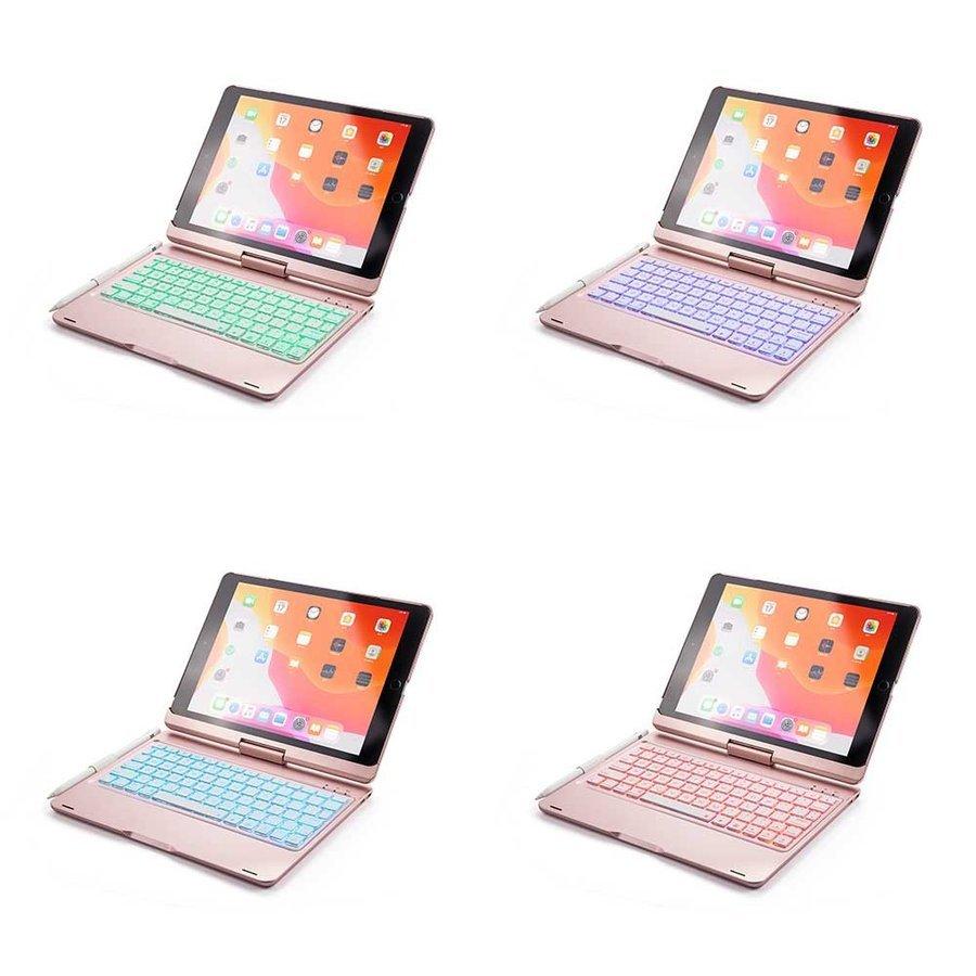2020年 第8世代 iPad 10.2/iPad 9.7 /air1/pro9.7/ air2/ iPad pro10.5/air3用/ iPad pro11選択可能 キーボードケース 7色LEDバックライト bluetoothキーボード|royal-monster|04
