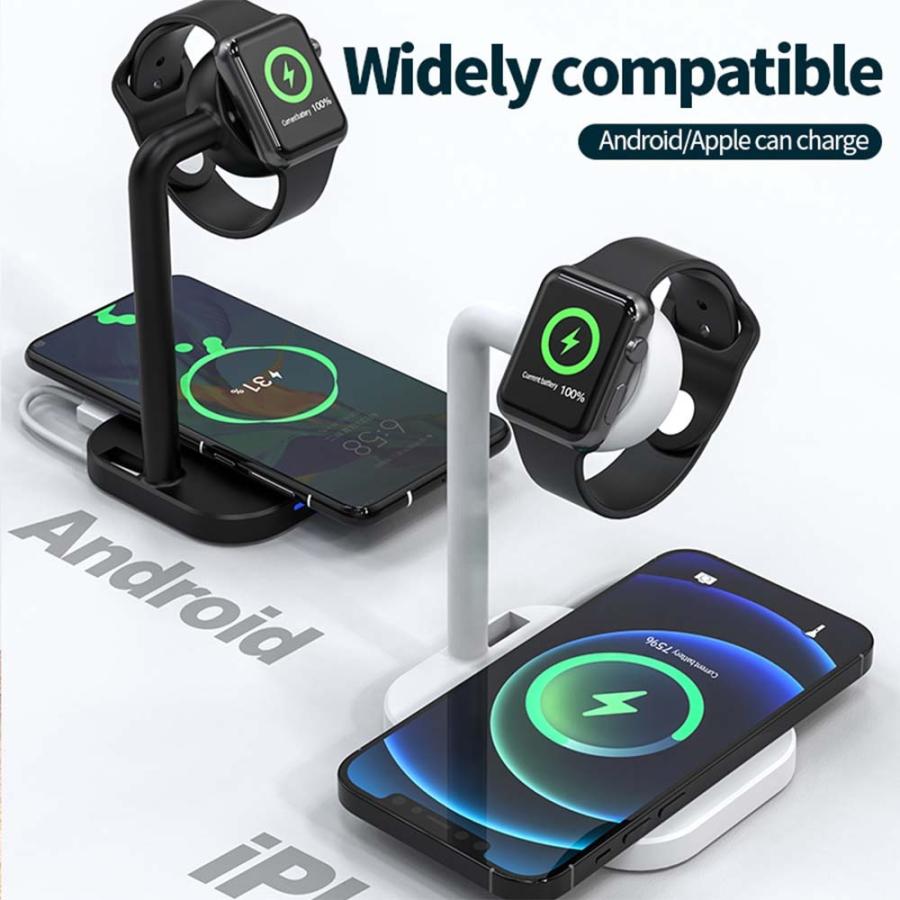 ワイヤレス充電器 2 in 1 充電スタンド アイウォッチ充電器 ワイヤレス充電器 2 in 1 充電スタンド アイウォッチ充電器