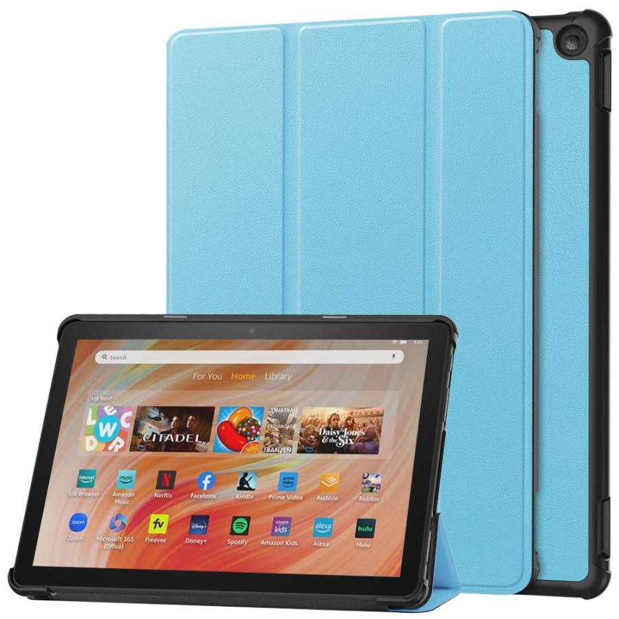 アマゾン Amazon Fire HD 10/10 Plus (第11世代 2021) ・  Fire HD 10 (第13世代 2023) 選択可 10インチ タブレットケース  三つ折  スタンド機能  送料無料｜royal-monster｜17