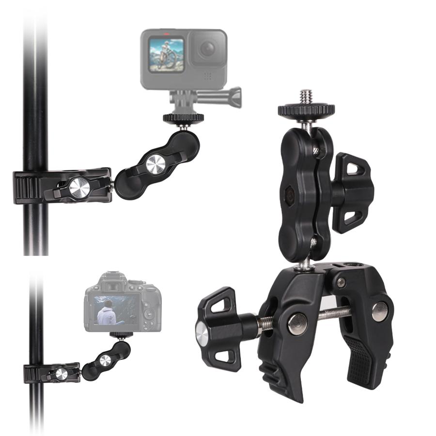 スーパークランプ ボールヘッドアーム 360度回転 1/4インチネジ 偏向