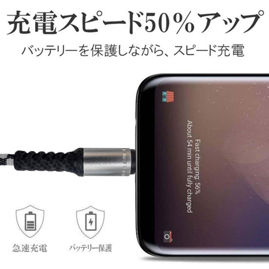 3in1 急速充電対応Type-C 8Pin Micro-USB 1.2m android/iOS用ケーブル Type-C 急速充電 充電ケーブル｜royal-monster｜02