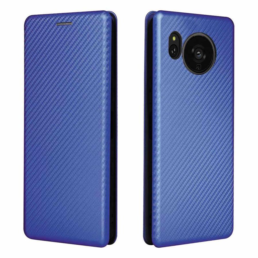 AQUOS sense8 SH-54D SHG11手帳型 薄型 カーボンファイバー 炭素繊維