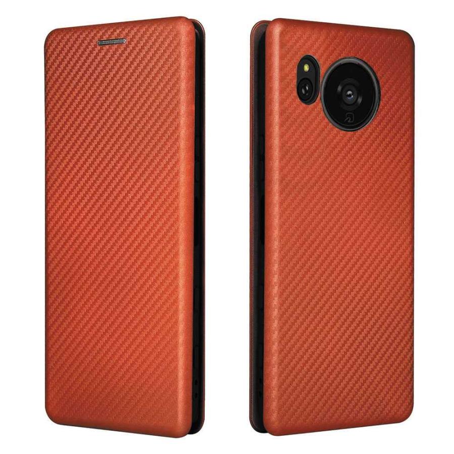 AQUOS sense8 SH-54D SHG11手帳型 薄型 カーボンファイバー 炭素繊維