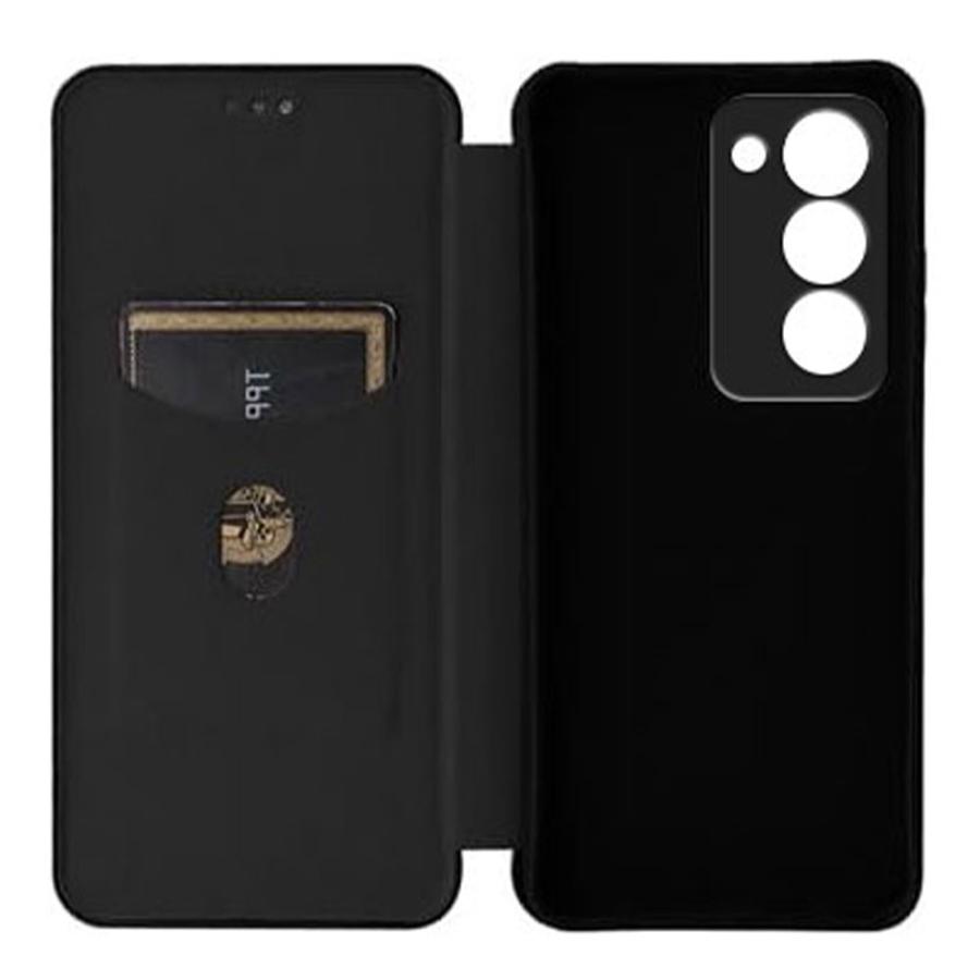 OPPO A5 5G OPG06 CPH2735 ケース カバー 手帳型 薄型 カーボン