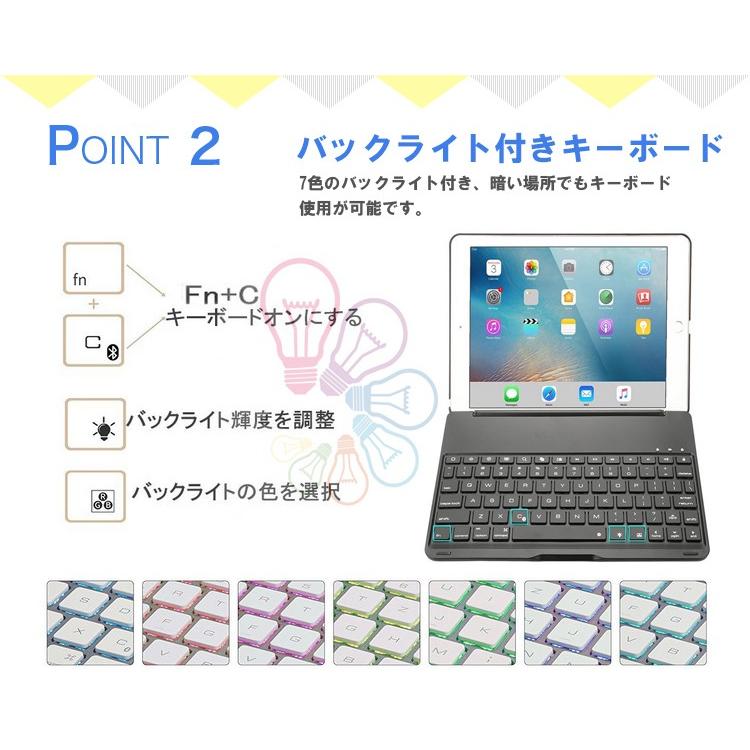 キーボード付き ケース iPad Pro 9.7 / 9.7(2018/2017) air2 mini4