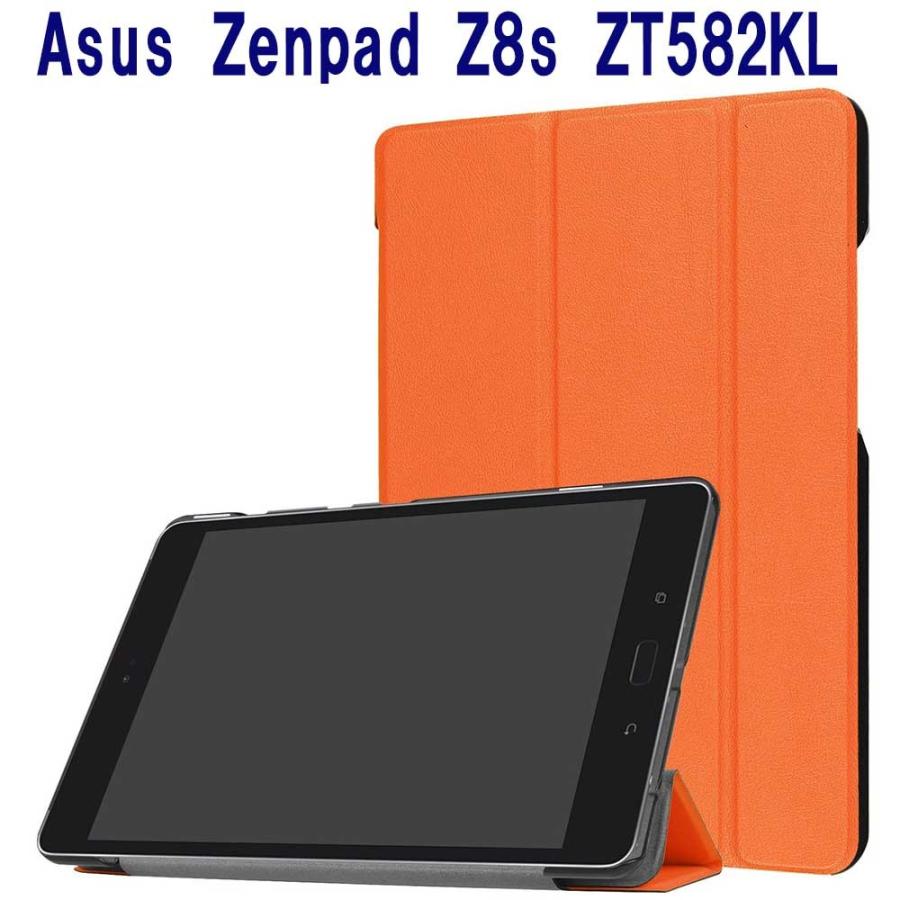 Asus Zenpad Z8s ZT582KL ケース カバー 三つ折 スタンド機能 薄型 軽量型 PUレザーケース ゼンパッド3 エイスース 送料無料｜royal-monster