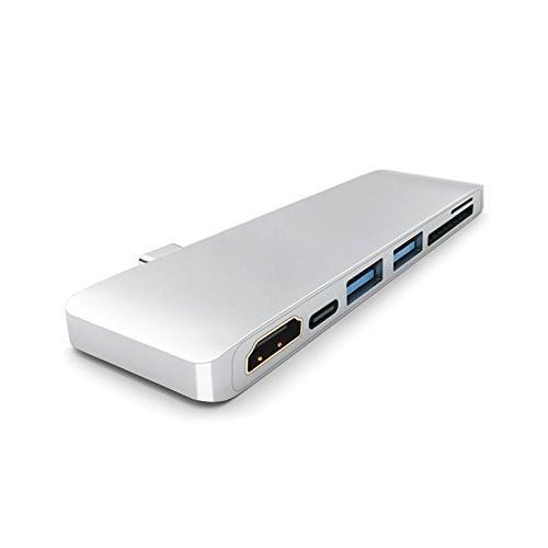ギフ_包装 訳ありセール 格安 Type-C to HDMI カードリーダー 6in1 USBハブ Hub 高速USB 3.0ポート USB-C 充電ポート SD TFカードリーダー アルミニウム合金仕上げ 4K doac.ca doac.ca