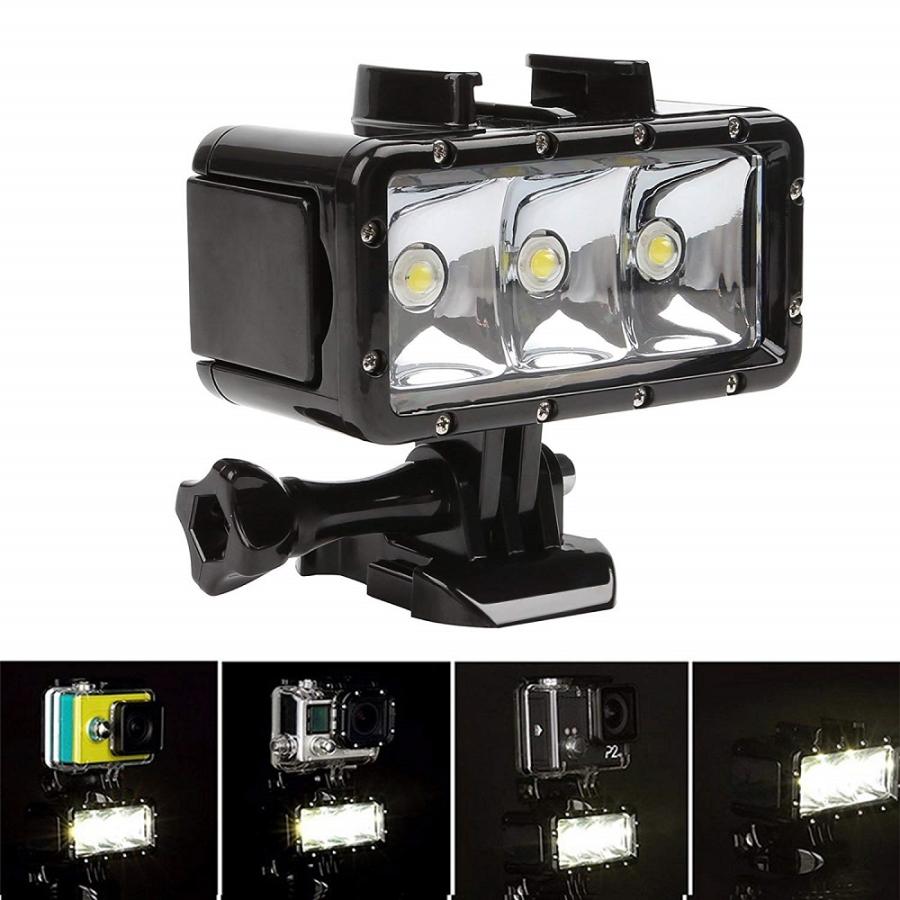 送料無料  ゴープロ GoPro HEROシリーズ 他 アクションカメラ ウェアラブルカメラ  LED補助ライト 3モード 5500K フィルイン 防水30m USBポート 写真用 撮影照明｜royal-monster｜06